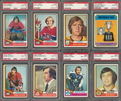 1974/75 Topps Hockey PSA-Graded Collection (156 Different) Including Hall of Famers